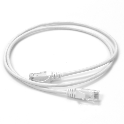 Патч-корд кат. 6, 26AWG Slim, D4мм, RJ45-RJ45, білий, 2 м, U/UTP, LSZH, Corning