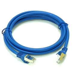 Патч-корд S/FTP, 0.5 м, кат. 6А, блакитний, LW