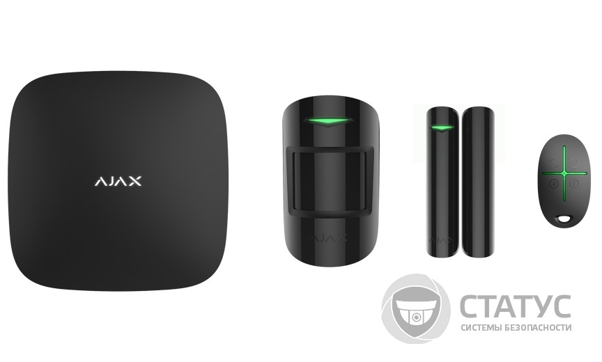 Комплект охранной сигнализации Ajax StarterKit Plus (Чёрный)