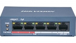DS-3E0105P-E/M(B) 4-портовый POE коммутатор Hikvision