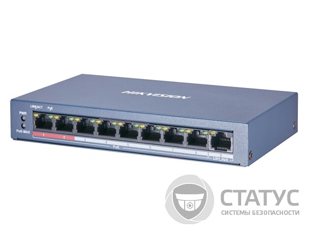 DS-3E0109P-E/M(B) 8 портовый POE