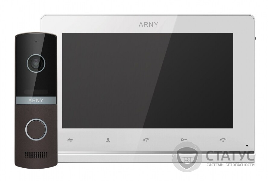 Комплект видеодомофона ARNY AVD-7130 IPS WhiteBrown