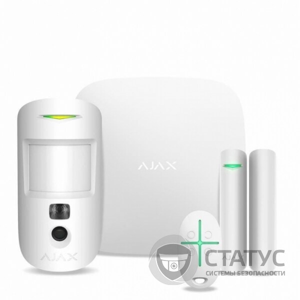Комплект охранной сигнализации с LTE Ajax StarterKit Cam Plus (8EU) UA white