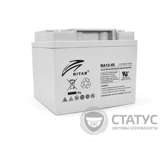 Аккумуляторная батарея AGM RITAR RA12-40, Gray Case, 12V 40.0Ah