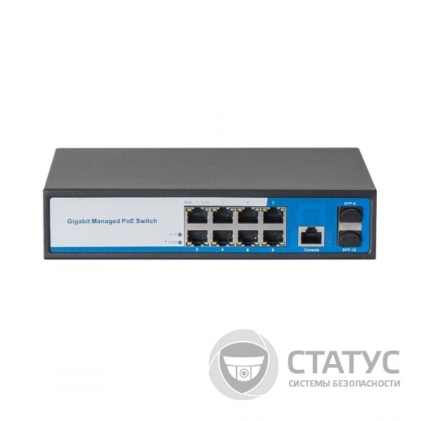 УПРАВЛЯЕМЫЙ ГИГАБИТ POE КОММУТАТОР 11-ПОРТОВЫЙ HONGRUI HR901-AFGM-82NS