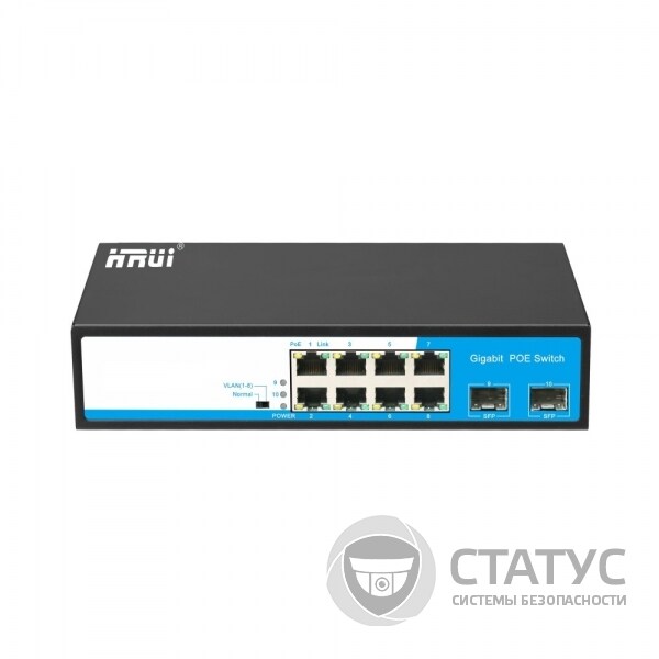 POE КОММУТАТОР 10-ПОРТОВЫЙ HONGRUI HR901-AFG-82S