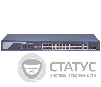 DS-3E0326P-E(B) 24-портовий некерований POE комутатор Hikvision