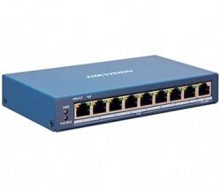 DS-3E1309P-EI 8-портовый керований POE комутатор Hikvision