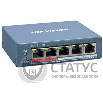 4-портовый управляемый POE коммутатор DS-3E1105P-EI