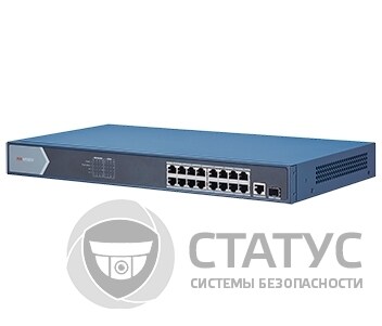 DS-3E0518P-E 16-портовий гігабітний некерований PoE