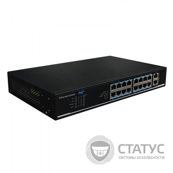UTP1218-PSB150 16-портовый 100M PoE+ 2 порта 1000M RJ45