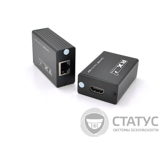 Одноканальный пассивный удлинитель HDMI сигнала по UTP кабелю по одной витой паре. Дальность передачи: до 30метров, 1080Р- cat6e