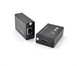 Одноканальный пассивный удлинитель HDMI сигнала по UTP кабелю по одной витой паре. Дальность передачи: до 30метров, 1080Р- cat6e