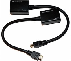 Удлинитель HDMI сигнала пассивный через 2 витые пары 2 CAT-5e/CAT-6e до 30m, цена за пару