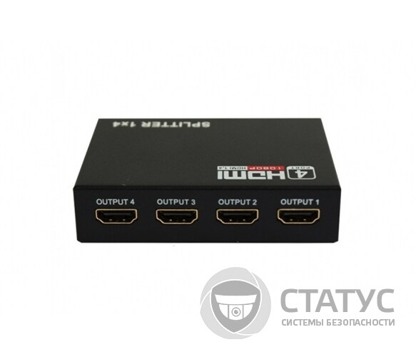 Активный HDMI сплитер 1=4 порта, 3D, 1080Р, 1,4 версия, DC5V/2A Q50, Box