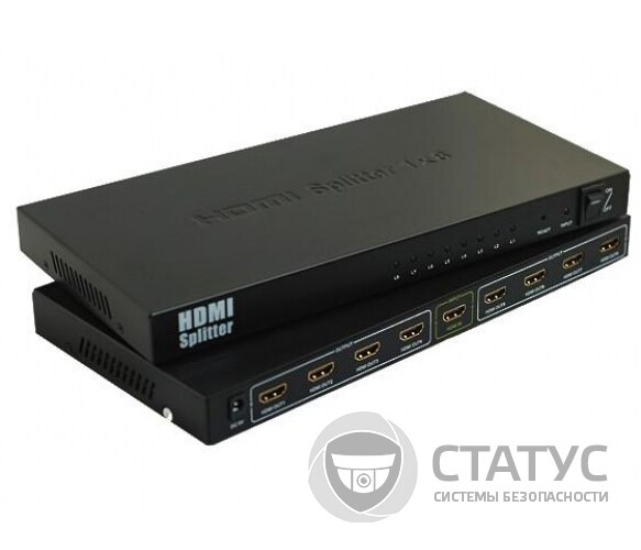 Активный HDMI сплитер 1=8 порта, 3D, 1080Р, 1,4 версия, DC5V/2A Q20, Box