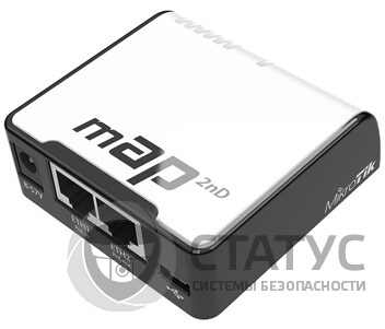 2.4GHz Wi-Fi точка доступа с 2-портами Ethernet для домашнего использования MikroTik mAP (RBmAP2nD)