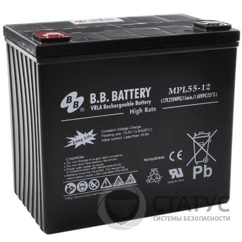 Аккумуляторная батарея BB Battery MPL55-12/UPS12200W