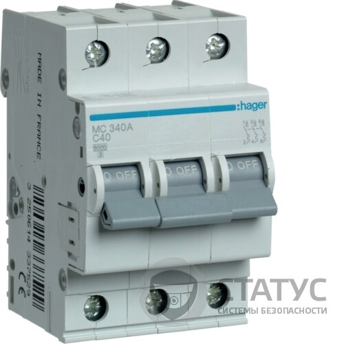 Автоматичний вимикач 3P 6kA C-40A 3M (MC340A)