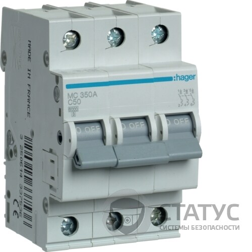 Автоматичний вимикач 3P 6kA C-50A 3M (MC350A)