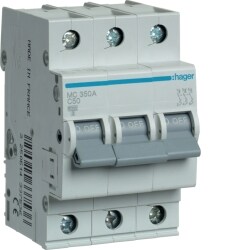 Автоматичний вимикач 3P 6kA C-50A 3M (MC350A)