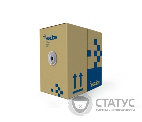 Кабель КПВ-ВП (100) 4P 24AWG (UTP-cat.5E), MERLION, CU, изоляция ПВХ, для внутр. работ, 305м. Q2
