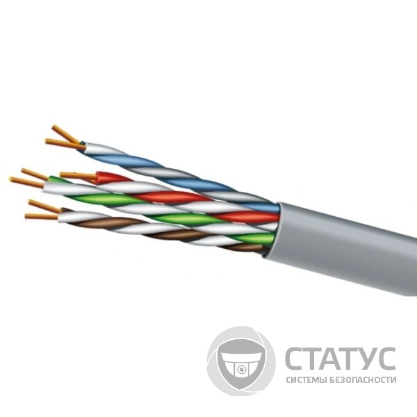 Cat. 5e U/UTP 4х2х24 AWG(0,51), бухта 305м Кабель вита пара ЗЗКМ (UTP мідь внут)