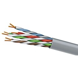 Cat. 5e U/UTP 4х2х24 AWG(0,51), бухта 305м Кабель вита пара ЗЗКМ (UTP мідь внут)