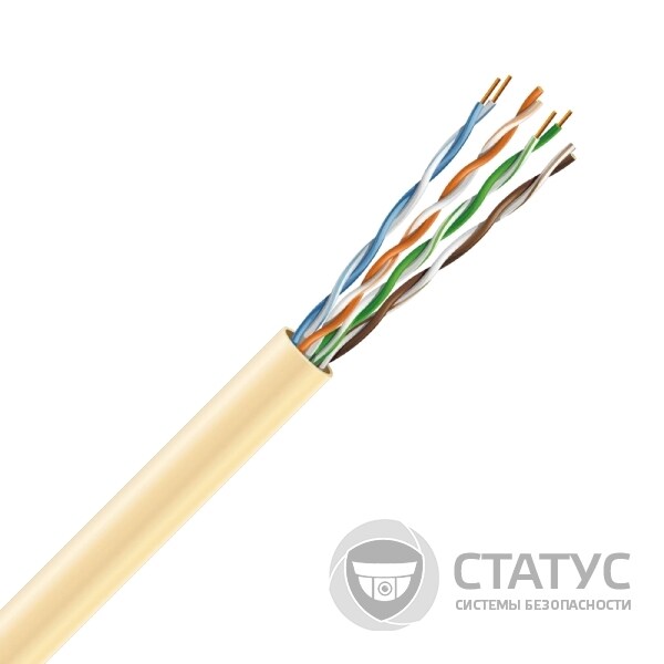 Кабель UTP Cat. 5e U/UTP LSZH мідь безгалогенна LSZH 4х2х24 AWG (70328) бухта 305м. Жовтий ЗЗКМ