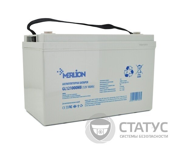 Аккумуляторная батарея MERLION GL121000M8 12 V 100 Ah (329 x 172 x 218) White Q1/36