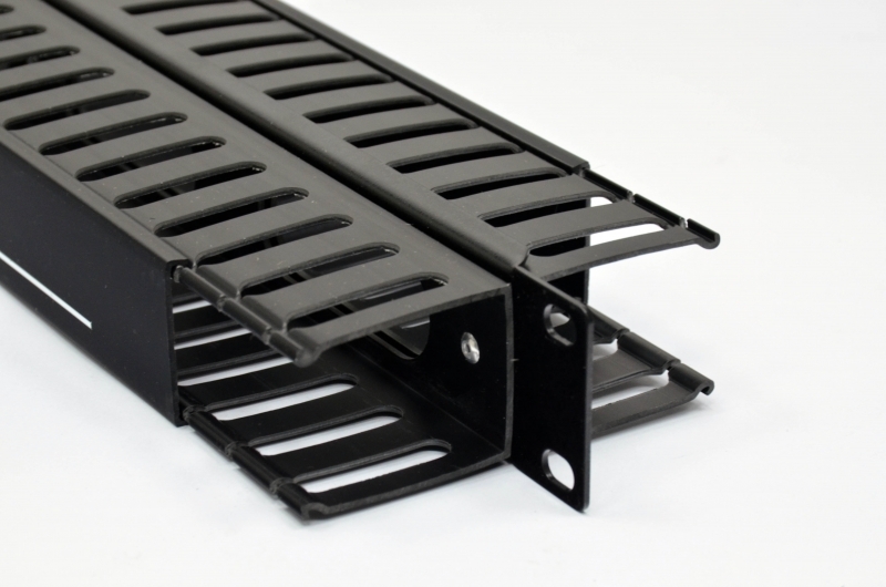 Кабельный организатор 1U с крышкой, двусторонний, EPNew