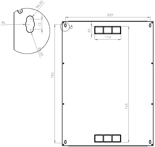 Шкаф 19, 18U, 600х800х907мм (Ш*Г*В), акриловое стекло