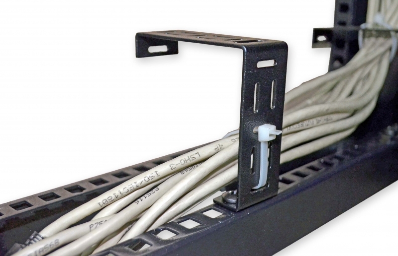 Кабельный организатор крюк 80х80мм, черный