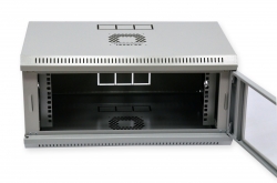 Шкаф 4U, 600х350х284 мм (Ш*Г*В), эконом, акриловое стекло, серый