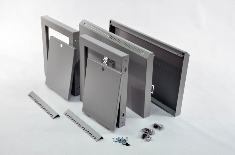 Шкаф 12U, 600х350х640 мм (Ш*Г*В), эконом, акриловое стекло, серый