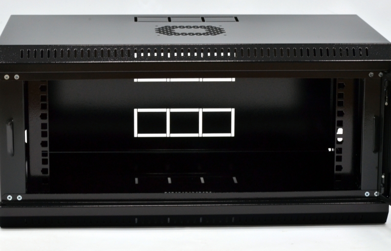 Шкаф 4U, 600х350х284 мм (Ш*Г*В), эконом, акриловое стекло, черный