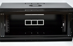 Шкаф 4U, 600х350х284 мм (Ш*Г*В), эконом, акриловое стекло, черный