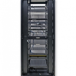 Боковой организатор кабеля с крышкой, для шкафов MGSE 45U, черный