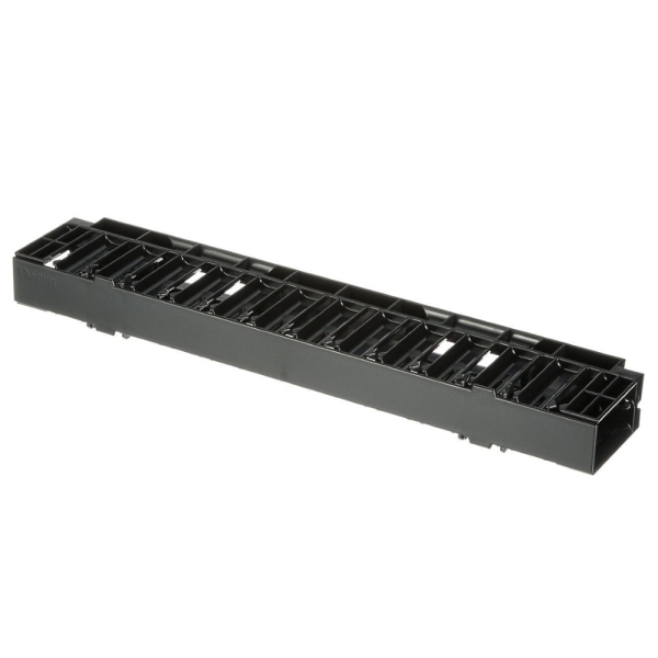 Горизонтальный кабельный организатор, фронт, 1 RU, NetManager