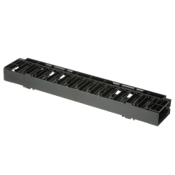 Горизонтальный кабельный организатор, фронт, 1 RU, NetManager