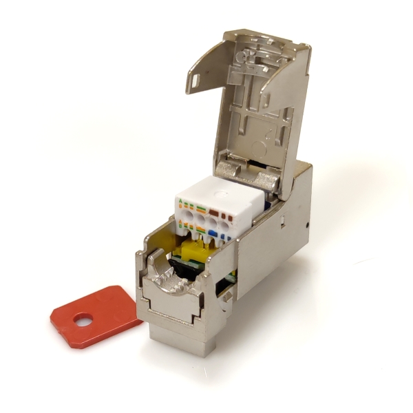 Модуль экранированный xs500 Keystone, кат. 6a, Corning