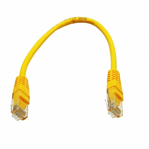 Патч-корд UTP, 0,25 м, кат. 5e, желтый