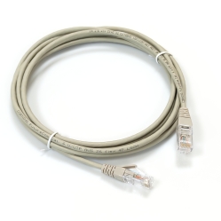 Патч-корд кат. 6, 26AWG Slim, D4мм, RJ45-RJ45, серый, 1 м, U/UTP, LSZH, Corning