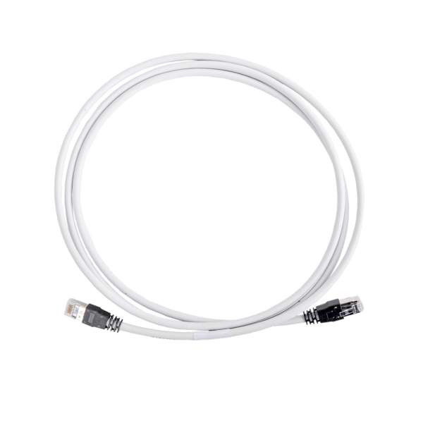 Патч-корд 2xRJ45, кат.8.1, S/FTP, LSZH, AWG 26, светло серый , 0.5 м, Corning