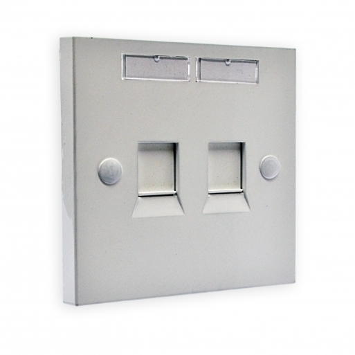 Рамка 86×86 под два модуля KeyStone, с шторкой, EPNew