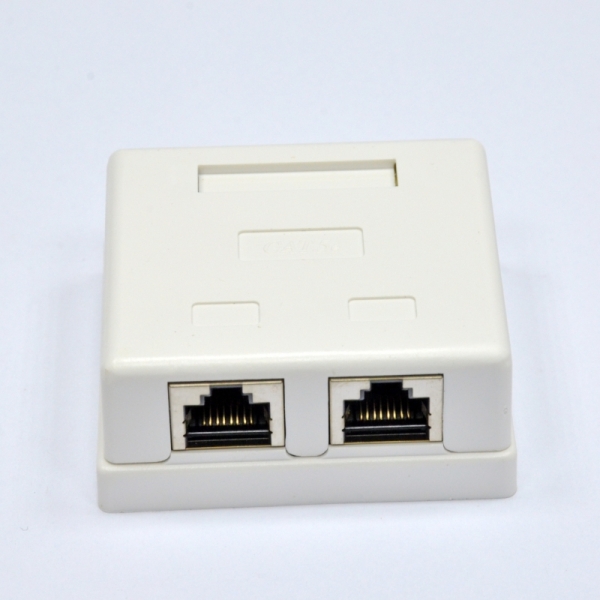 Розетка внешняя 2хSTP, кат. 6, RJ45, EPNew