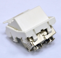 Вставка 45x45 на 2 модуля NetKey, наклонная, с крышкой от пыли