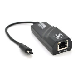Конвертер Type-C- Rj-45 Gigabit, Black, Blister