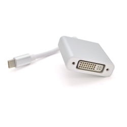 Конвертер Type-C (папа) на DVI(мама) 10cm, GOLD, 4K / 2K, Пакет