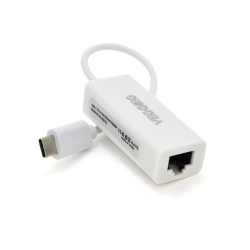 Хаб-конвертер Type-C to Ethernet VEGGIEG U2-C - Сетевой адаптер 10 / 100Mbps с проводом, White, Blister-Box